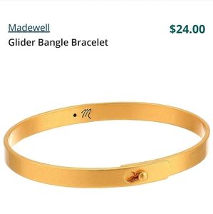 Madewell Gold Glider Bangle Bracelet